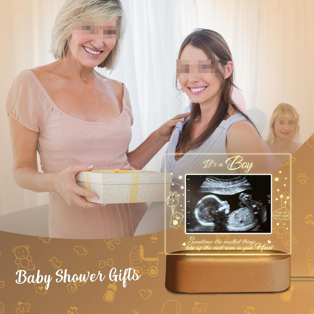UUBAO Custom Ultrasound Picture Mother's Day Night Light Gift Pregnancy Announcements Ideas Personalized Sonogram Photo Pregnancy Gift