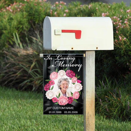 UUBAO Custom Memorial Funeral Flags - Personalized and Customized Burlap Flags for Memorial and Funeral Decoration