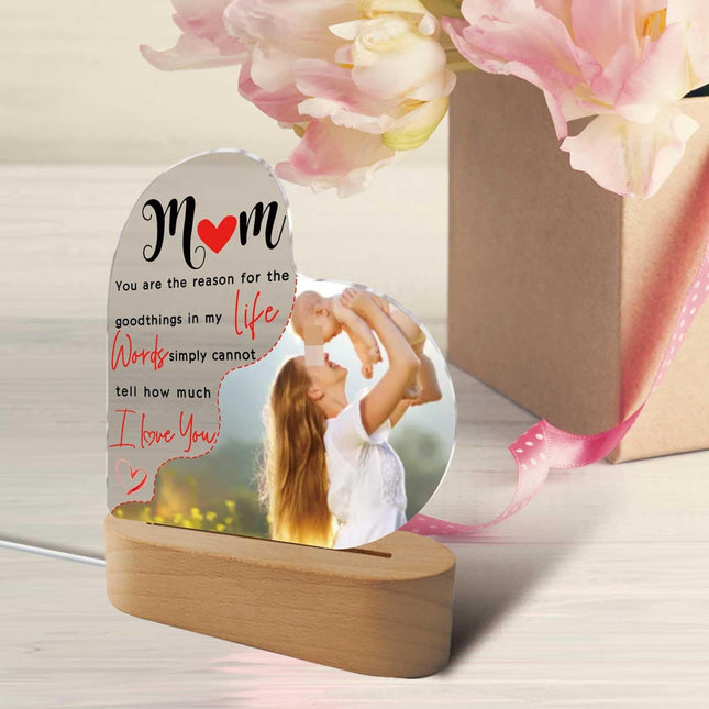UUBAO Custom Acrylic Night Light Gifts Personalized Mother's Day Gifts Custom Photo for Mom
