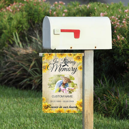 UUBAO Custom Memorial Funeral Flags - Personalized and Customized Burlap Flags for Memorial and Funeral Decoration