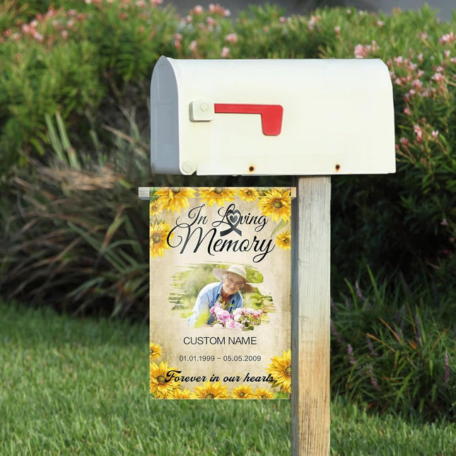 UUBAO Custom Memorial Funeral Flags - Personalized and Customized Burlap Flags for Memorial and Funeral Decoration