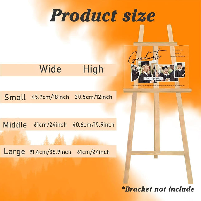 UUBAO Customized Welcome Sign for Graduation Party Personalized Acrylic Sign with Photo Name Class of 2025 Graduation Decor(Multiple Photos)