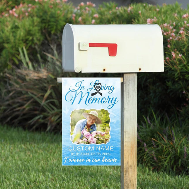 UUBAO Custom Memorial Funeral Flags - Personalized and Customized Burlap Flags for Memorial and Funeral Decoration