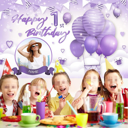 UUBAO Custom Happy Birthday Banner Backdrop Party Indoor Outdoor Car Decoration Supplies for Girl Women Boy