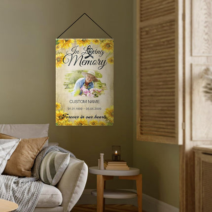 UUBAO Custom Memorial Funeral Flags - Personalized and Customized Burlap Flags for Memorial and Funeral Decoration