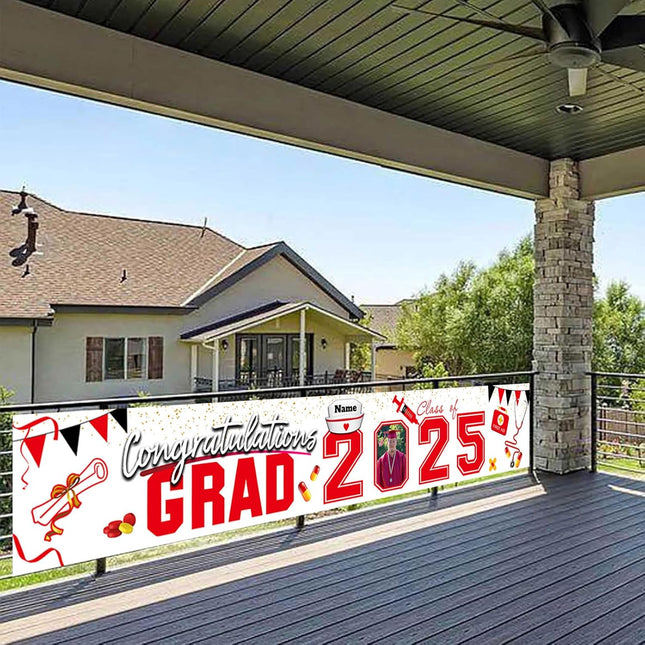 UUBAO Custom Nurse/Medical Students Graduation Party Backdrop Banner 2025 Photo Booth Prop Wall Decorations Indoor/Outdoor