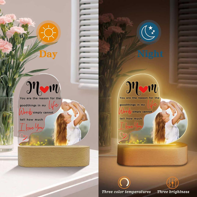 UUBAO Custom Acrylic Night Light Gifts Personalized Mother's Day Gifts Custom Photo for Mom