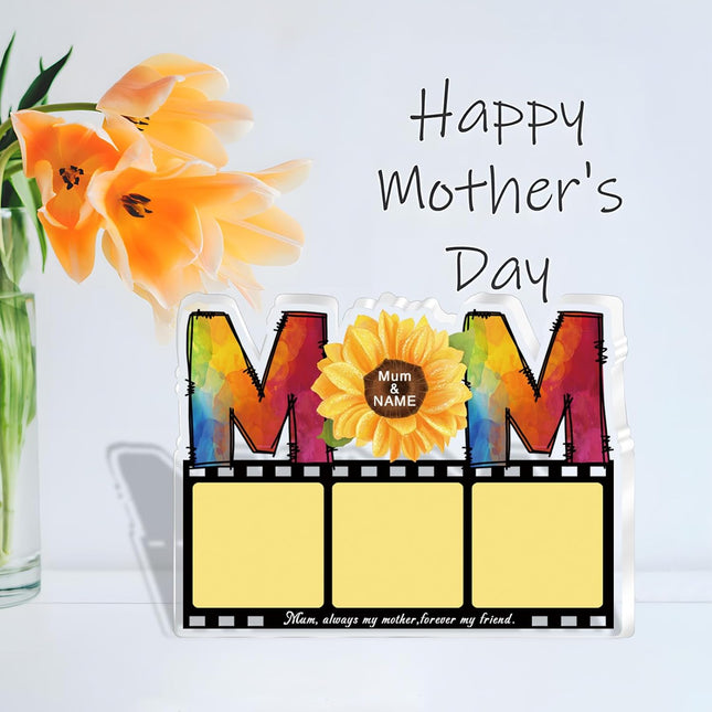 UUBAO Custom Mother’s Day Personalized Acrylic Plaque with Photos Name Gifts for Mom (Film)