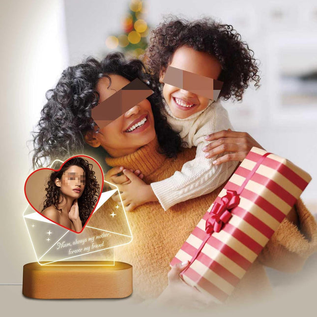 UUBAO Customized Acrylic Night Light Gifts Personalized Mother's Day Gifts Custom Photo for Mom