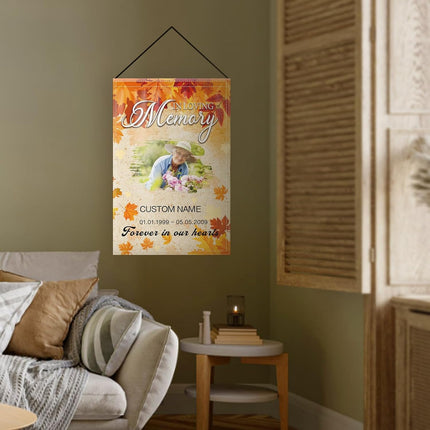 UUBAO Custom Memorial Funeral Flags - Personalized and Customized Burlap Flags for Memorial and Funeral Decoration