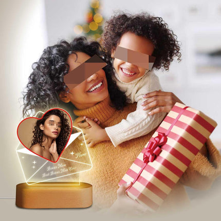 UUBAO Customized Acrylic Night Light Gifts Personalized Mother's Day Gifts Custom Photo for Bonus Mom