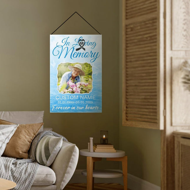 UUBAO Custom Memorial Funeral Flags - Personalized and Customized Burlap Flags for Memorial and Funeral Decoration