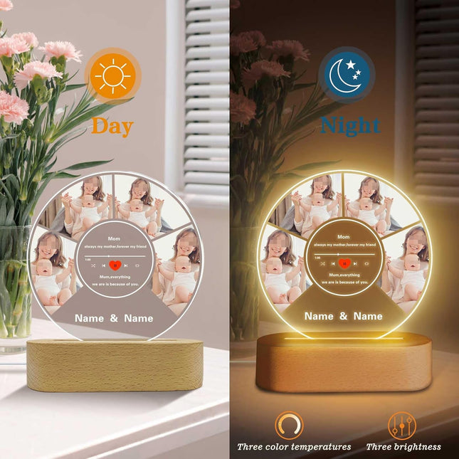 UUBAO Customized Acrylic Night Light Gifts Personalized Mother's Day Gifts Gifts for Mom