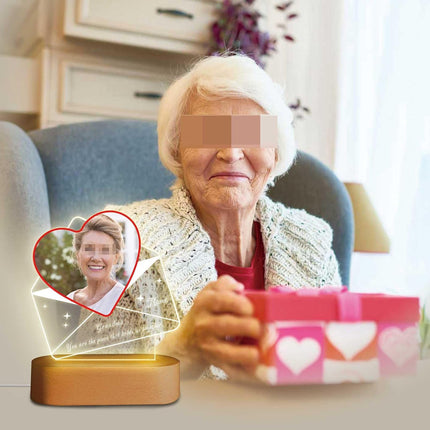 UUBAO Customized Acrylic Night Light Gifts Personalized Mother's Day Gifts Custom Photo for Grandma