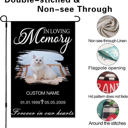 UUBAO Custom Memorial Pet Garden Flags Personalized Decorative Gifts for Dog/Cat Funerals