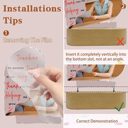 UUBAO Customized Acrylic Night Light Gifts Personalized Lamp Anniversary Custom Photo Gifts for Teacher