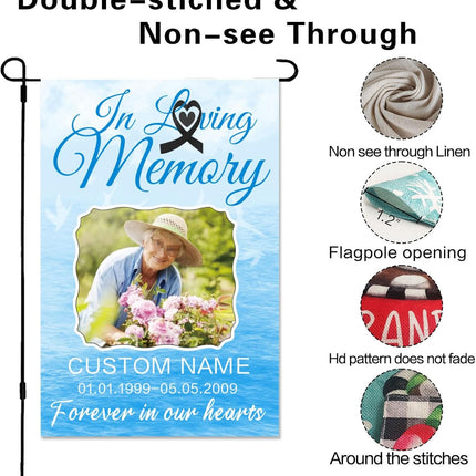 UUBAO Custom Memorial Funeral Flags - Personalized and Customized Burlap Flags for Memorial and Funeral Decoration