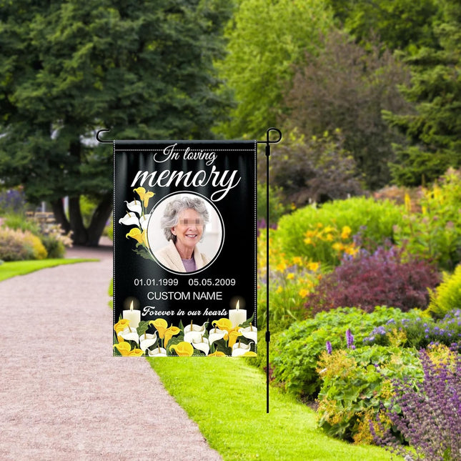 UUBAO Custom Memorial Funeral Flags - Personalized and Customized Burlap Flags for Memorial and Funeral Decoration