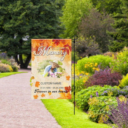 UUBAO Custom Memorial Funeral Flags - Personalized and Customized Burlap Flags for Memorial and Funeral Decoration