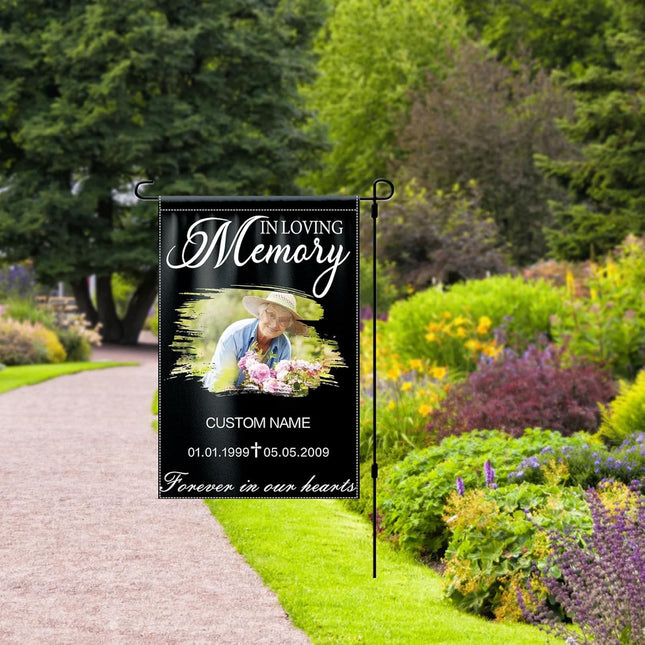 UUBAO Custom Memorial Funeral Flags - Personalized and Customized Burlap Flags for Memorial and Funeral Decoration