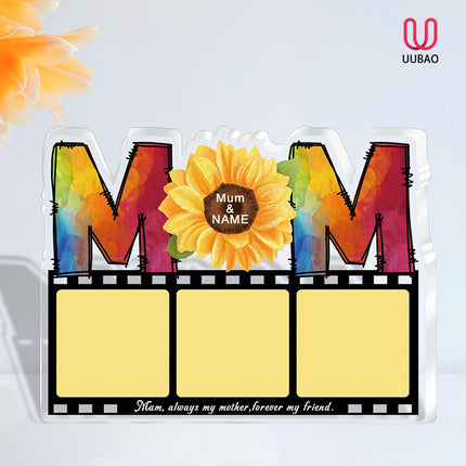 UUBAO Custom Mother’s Day Personalized Acrylic Plaque with Photos Name Gifts for Mom (Film)