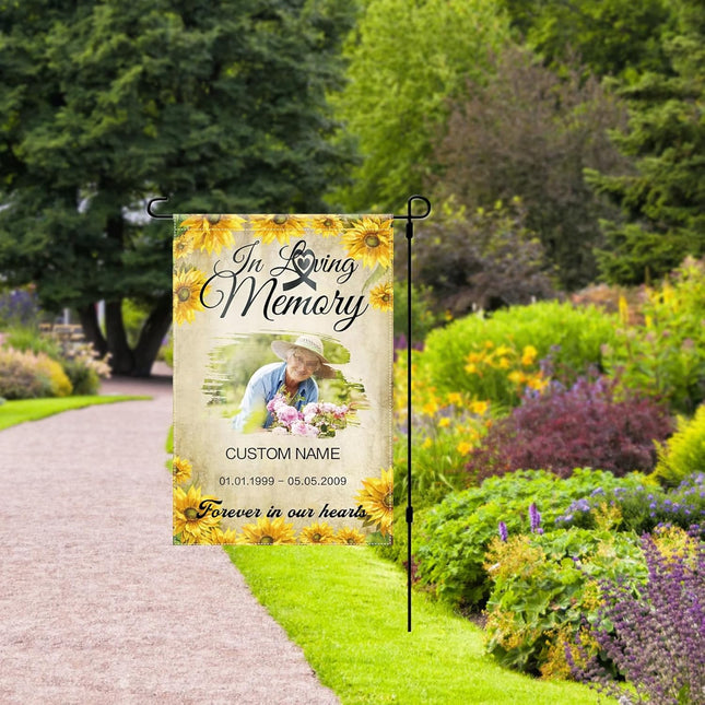 UUBAO Custom Memorial Funeral Flags - Personalized and Customized Burlap Flags for Memorial and Funeral Decoration