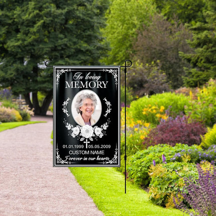 UUBAO Custom Memorial Funeral Flags - Personalized and Customized Burlap Flags for Memorial and Funeral Decoration