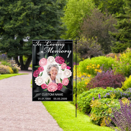 UUBAO Custom Memorial Funeral Flags - Personalized and Customized Burlap Flags for Memorial and Funeral Decoration