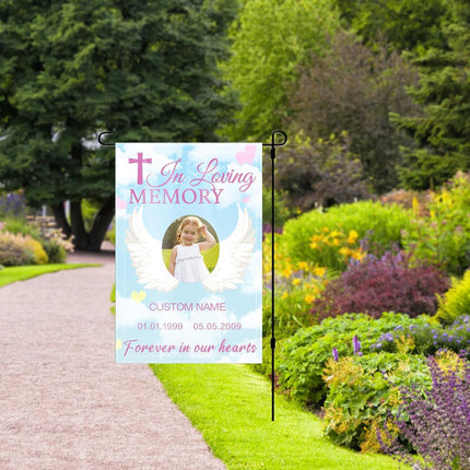 UUBAO Custom Memorial Funeral Flags - Personalized and Customized Burlap Flags for Memorial and Funeral Decoration