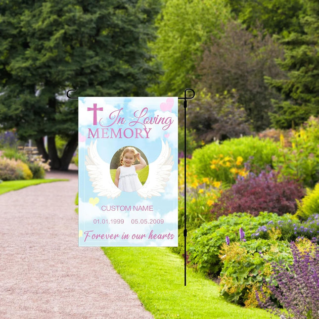 UUBAO Custom Memorial Funeral Flags - Personalized and Customized Burlap Flags for Memorial and Funeral Decoration