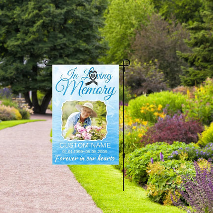 UUBAO Custom Memorial Funeral Flags - Personalized and Customized Burlap Flags for Memorial and Funeral Decoration