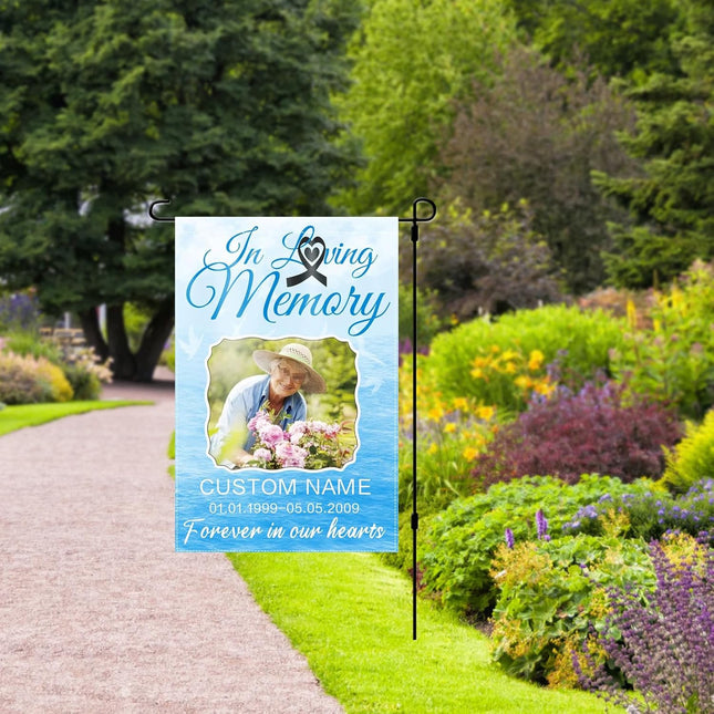 UUBAO Custom Memorial Funeral Flags - Personalized and Customized Burlap Flags for Memorial and Funeral Decoration